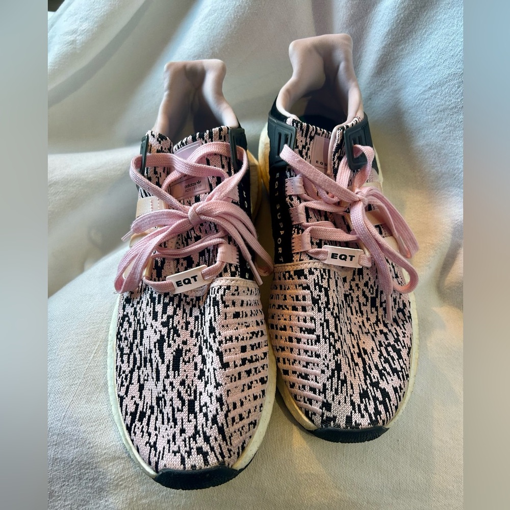 Adidas EQT Support Pink Glitch Black & Pink Sneakers Men’s 13 - Picture 2 of 6